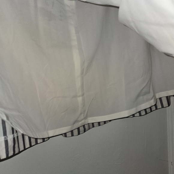 Ann Taylor Striped Pleated A-Line Mini Skirt - Size 6 - Nautical - Picture 5 of 11